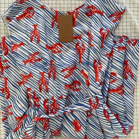 NWT ~ Palava "Beatrice" Lobster Print Dress ~ Size 10 - Picture 2 of 7